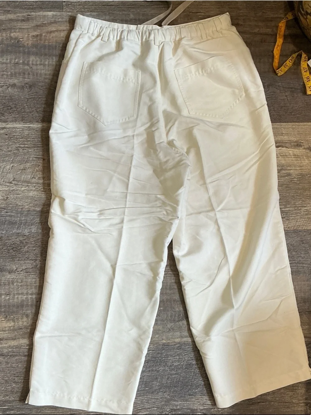 Caribbean Joe Off-White Drawstring Chinos Size M